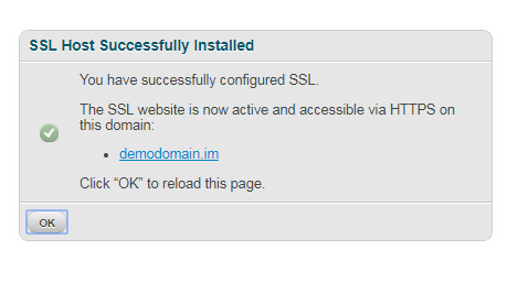 install ssl on hostname whm